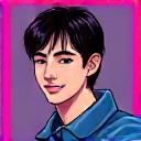 Pixel art avatar of Alex Chen with a confident smile.